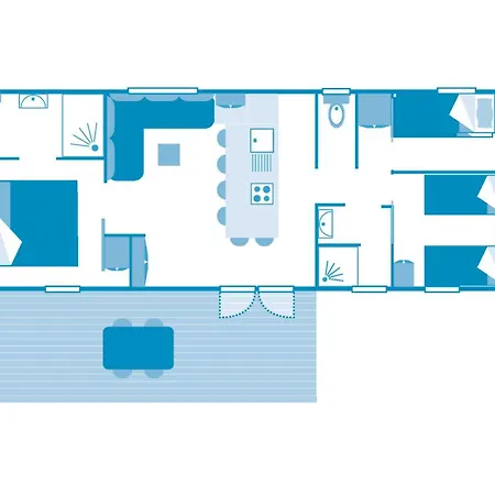 Camping Perigord 6p 3bdrms Airconpremium