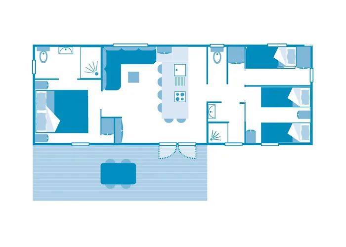 Camping Perigord 6p 3bdrms Airconpremium